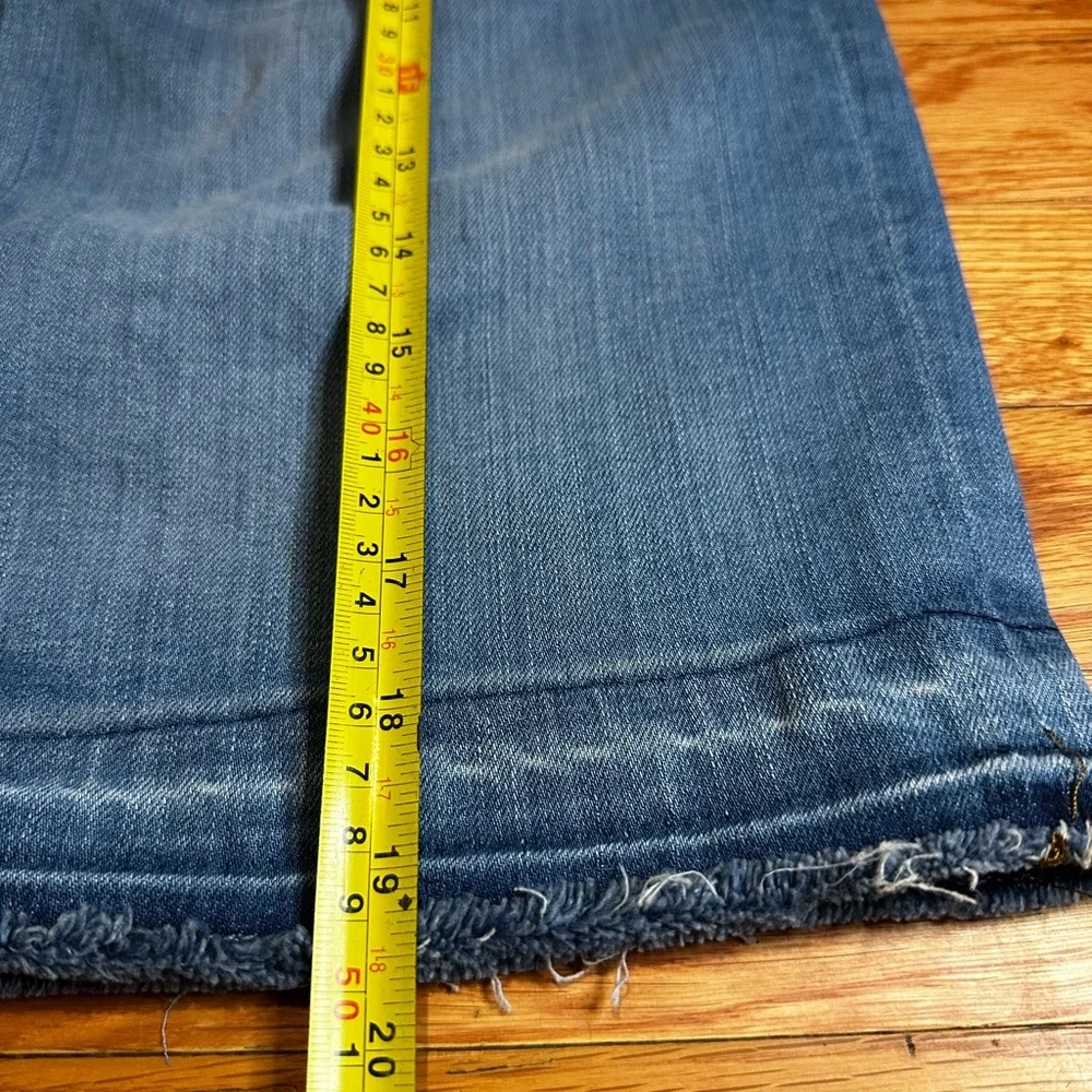 J. Crew Denim Blue Jean‎ Pencil Skirt w/ Raw Hem Style #C5647 Sz 27